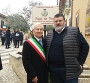 Colfelice, scoprimento targa Piazza del Duca. Quadrini plaude all'amministrazione:sensibilità ed impegno nel riqualificare Paese