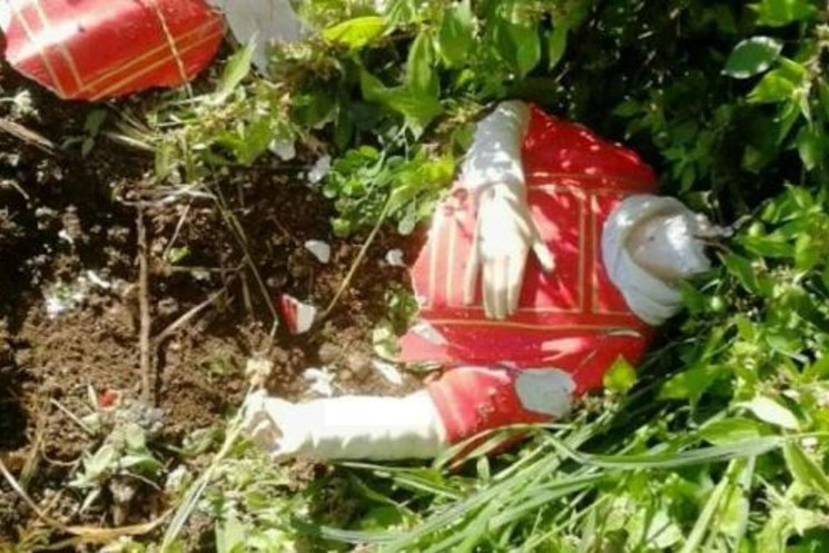Sgurgola, distrutta da vandali la statua di San Leonardo. Quadrini:"Pieno sostegno al sindaco Corsi e alla città."