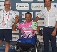 GIRO D’ITALIA, IL PARACICLISTA ARPINATE BOVE CONQUISTA LA MAGLIA ROSA. LE CONGRATULAZIONI DI QUADRINI.