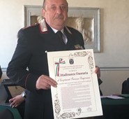 ARPINO. CONFERIMENTO CITTADINANZA ONORARIA AL LUOGOTENENTE  FRANCESCO SANGIOVANNI. GLI AUGURI DI QUADRINI