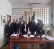 Il Presidente del Consiglio Provinciale di Frosinone Quadrini, partecipa al Consiglio Comunale Straordinario di Aquino per il conferimento della cittadinanza onoraria a Fra Francesco Giovanni Maria La Vecchia