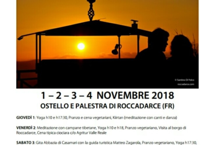 ROCCA D'ARCE, 2° RITIRO YOGA IN CIOCIARIA. Con il patrocinio della XV Comunità Montana.