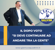 Il dopo il voto, Gianluca Quadrini, Presidente del Gruppo Provinciale di Frosinone della Lega, commenta a caldo il risultato elettorale e fa un plauso agli eletti, Durigon e Ottaviani.