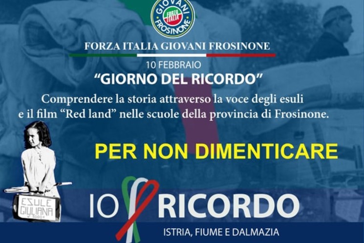 Giornata del Ricordo: “Comprendere la storia attraverso la voce degli esuli e film “Red land” nelle scuole. L'appello di Conti (FIG)