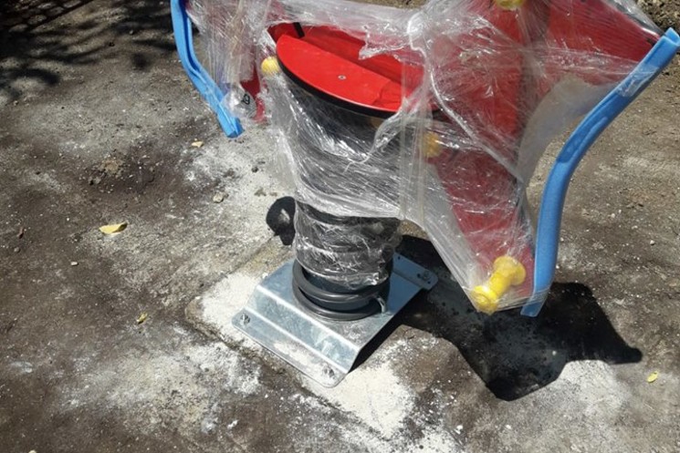 CERVARO, INIZIATI I LAVORI DI REALIZZAZIONE SPAZIO VERDE ATTREZZATO. SODDISFATTO QUADRINI