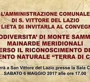 SAN VITTORE DEL LAZIO, IL 6 MAGGIO PROSSIMO IL CONVEGNO “LA BIODIVERSITA’ DI MONTE SAMMUCRO-MAINARDE MERIDIONALI. VERSO IL RICONOSCIMENTO DEL MONUMENTO NATURALE ‘TERRA DI CONFINE’ CON IL SOSTEGNO DELLA XV COMUNITA’ MONTANA.