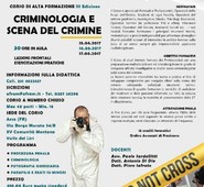 XV COMUNITA’ MONTANA: A GIUGNO UN CORSO IN CRIMINOLOGIA E SCENA DEL CRIMINE.